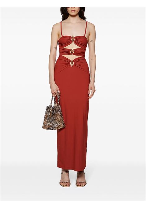 Red Crystal Orbit cut-out midi dress Christopher Esber - women CHRISTOPHER ESBER | 24027097BRCK